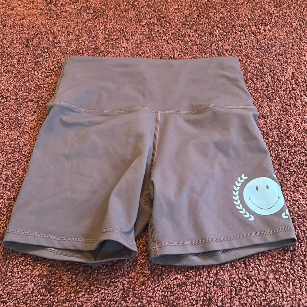 Blue aerie smiley biker shorts